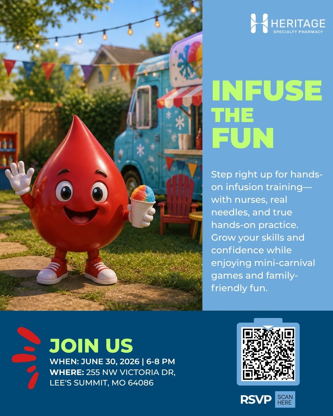 Infusion training… but make it fun 🎉💉
Join us next Tuesday for hands-on practice + family-friendly vibes!

🔗 RSVP with the QR code